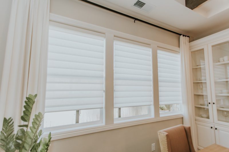 vignette shades, horizon window fashions Reno blind installation.